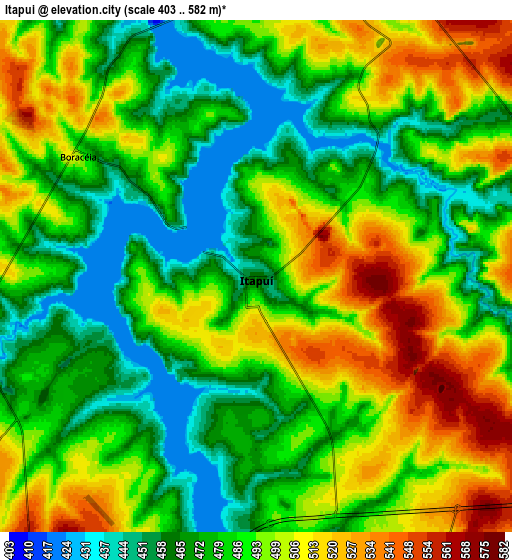 Zoom OUT 2x Itapuí, Brazil elevation map