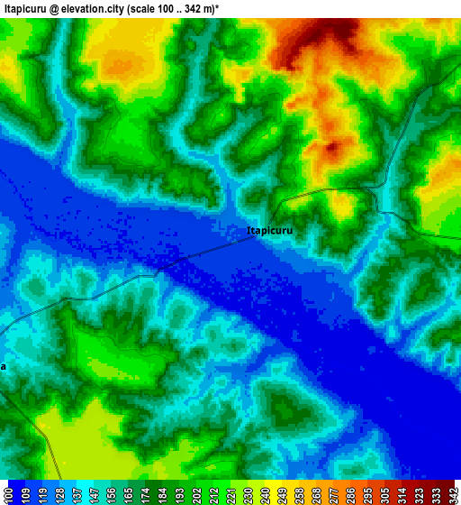 Zoom OUT 2x Itapicuru, Brazil elevation map