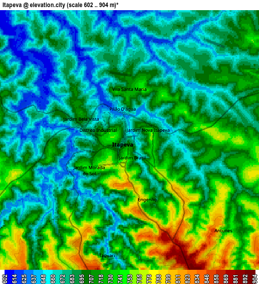 Zoom OUT 2x Itapeva, Brazil elevation map