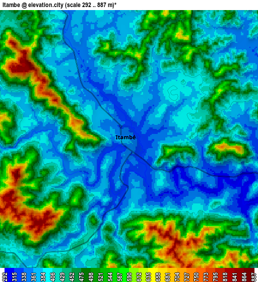 Zoom OUT 2x Itambé, Brazil elevation map