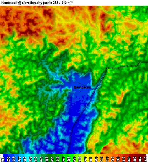 Zoom OUT 2x Itambacuri, Brazil elevation map
