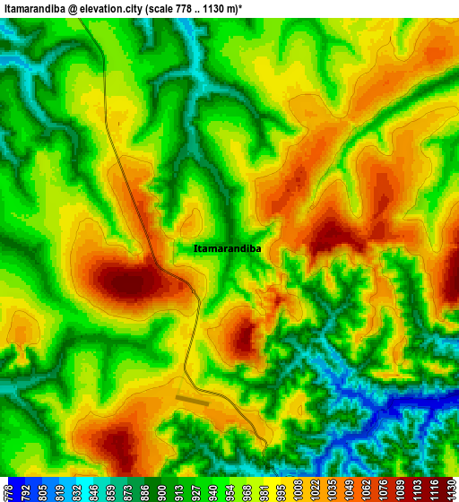 Zoom OUT 2x Itamarandiba, Brazil elevation map