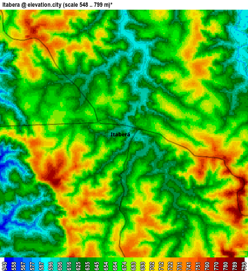 Zoom OUT 2x Itaberá, Brazil elevation map