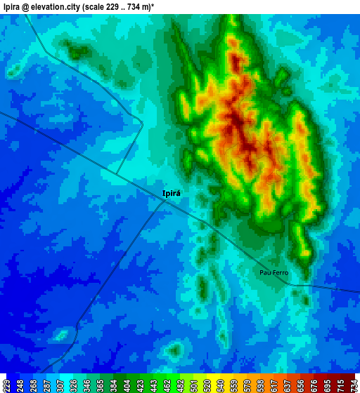 Zoom OUT 2x Ipirá, Brazil elevation map