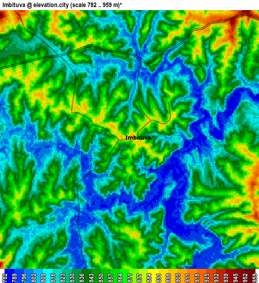 Zoom OUT 2x Imbituva, Brazil elevation map