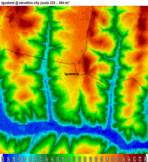 Zoom OUT 2x Iguatemi, Brazil elevation map