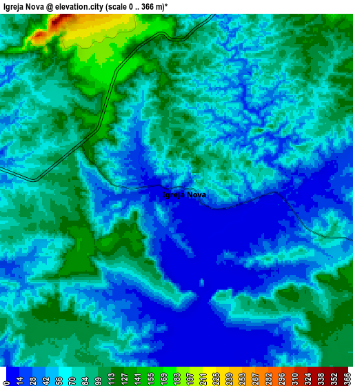 Zoom OUT 2x Igreja Nova, Brazil elevation map