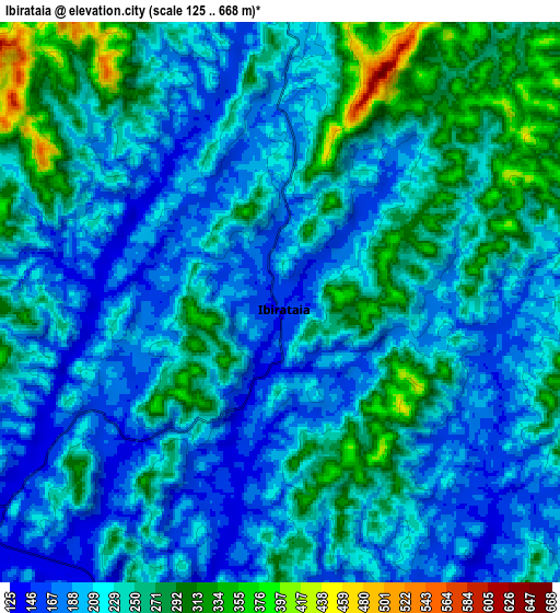 Zoom OUT 2x Ibirataia, Brazil elevation map