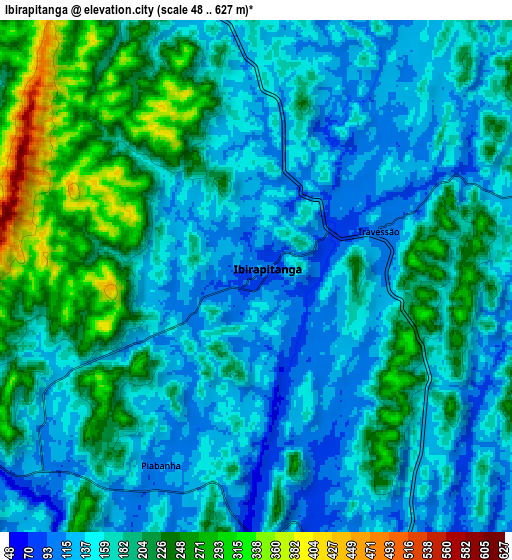 Zoom OUT 2x Ibirapitanga, Brazil elevation map