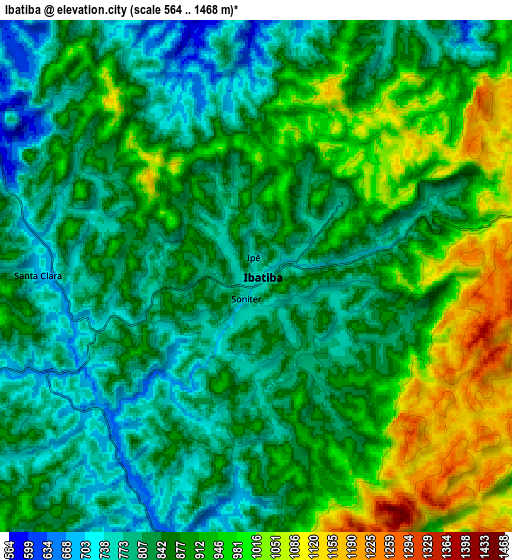 Zoom OUT 2x Ibatiba, Brazil elevation map