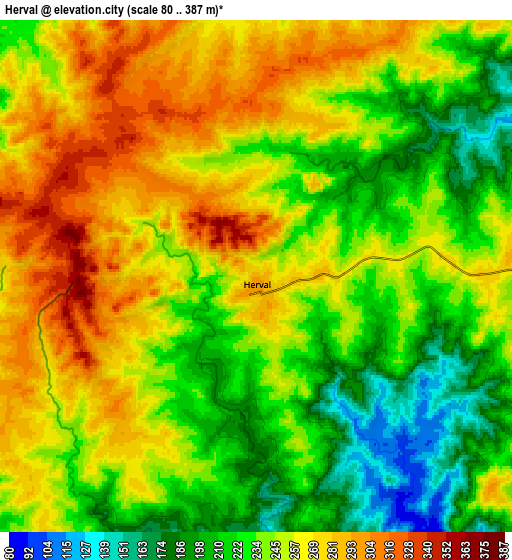 Zoom OUT 2x Herval, Brazil elevation map