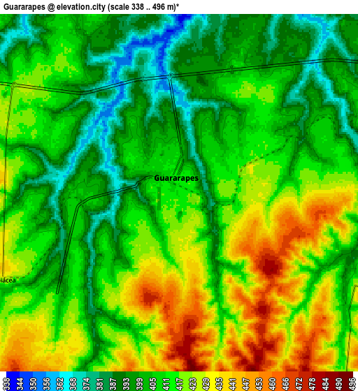 Zoom OUT 2x Guararapes, Brazil elevation map