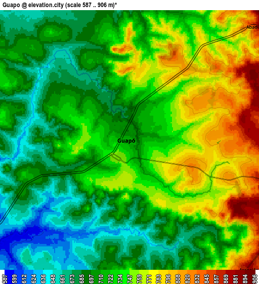 Zoom OUT 2x Guapó, Brazil elevation map