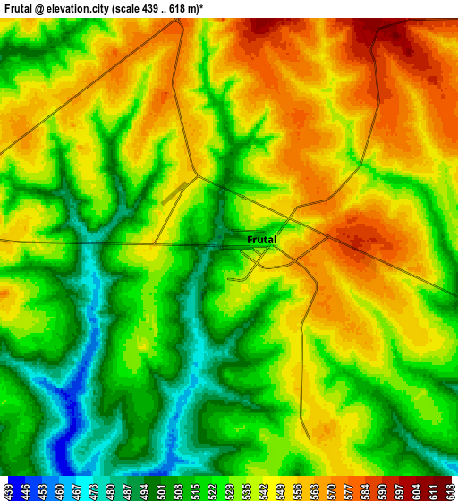 Zoom OUT 2x Frutal, Brazil elevation map
