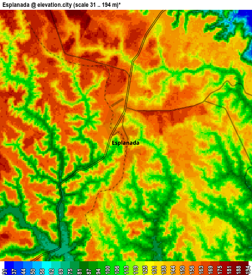 Zoom OUT 2x Esplanada, Brazil elevation map