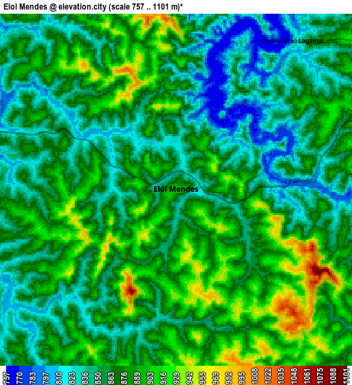 Zoom OUT 2x Elói Mendes, Brazil elevation map
