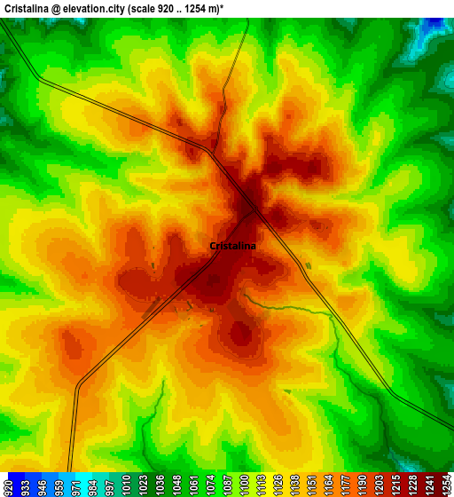 Zoom OUT 2x Cristalina, Brazil elevation map