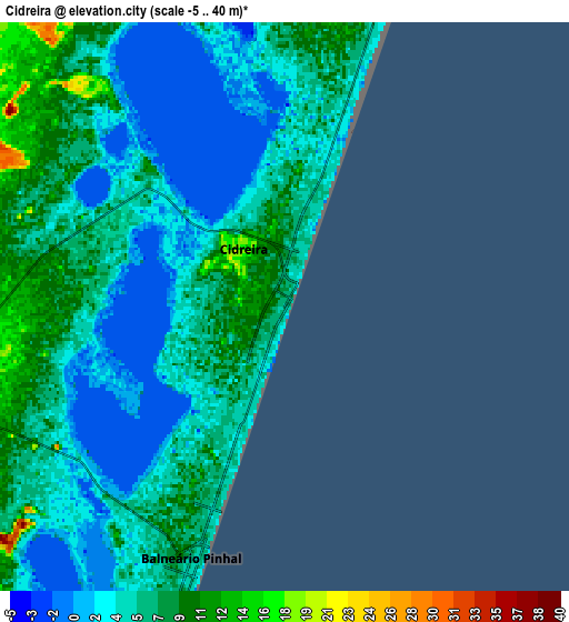 Zoom OUT 2x Cidreira, Brazil elevation map