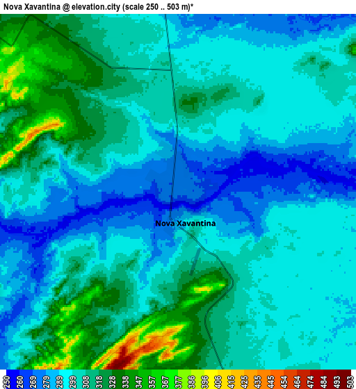 Zoom OUT 2x Nova Xavantina, Brazil elevation map