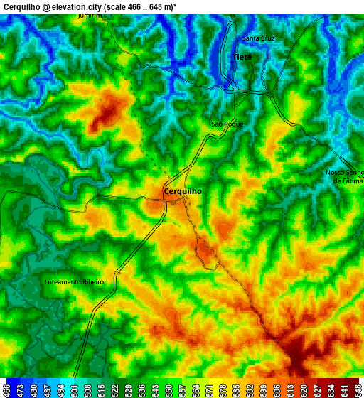 Zoom OUT 2x Cerquilho, Brazil elevation map