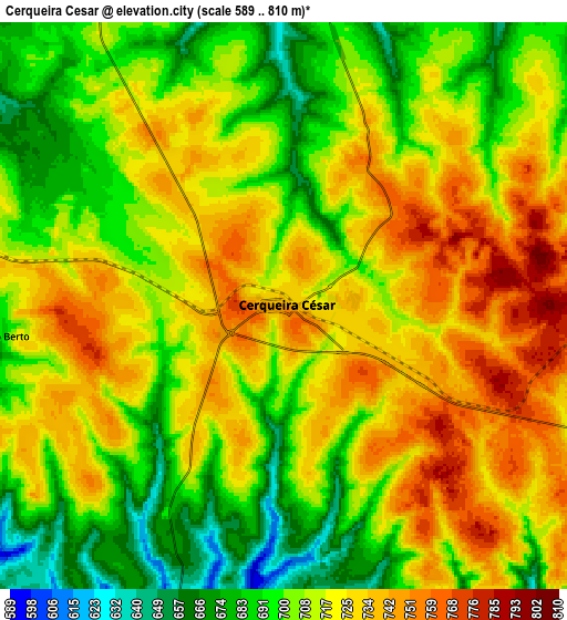 Zoom OUT 2x Cerqueira César, Brazil elevation map