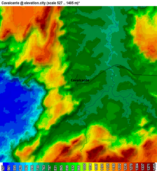 Zoom OUT 2x Cavalcante, Brazil elevation map