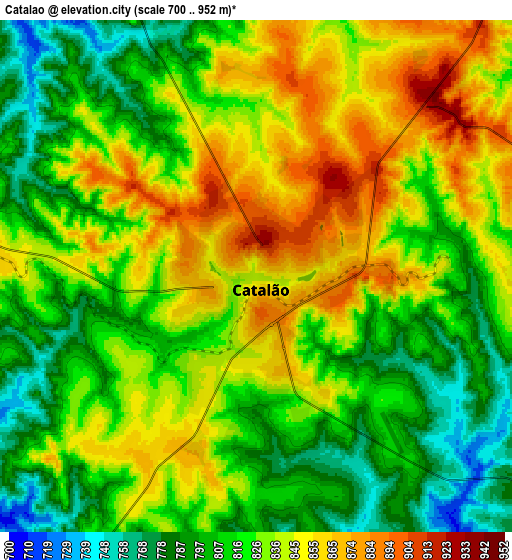 Zoom OUT 2x Catalão, Brazil elevation map