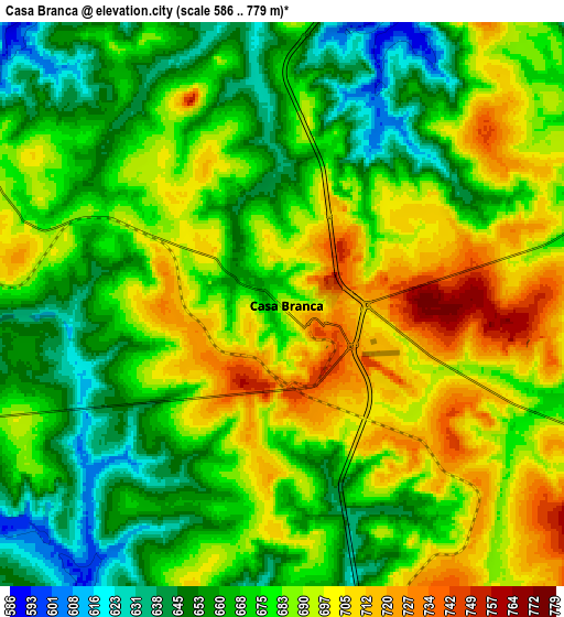 Zoom OUT 2x Casa Branca, Brazil elevation map