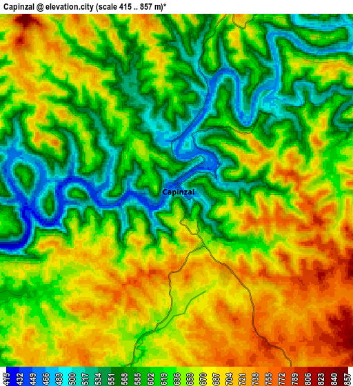 Zoom OUT 2x Capinzal, Brazil elevation map