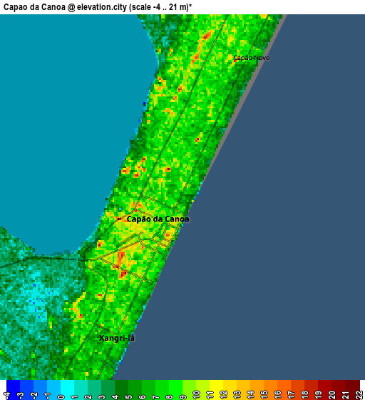 Zoom OUT 2x Capão da Canoa, Brazil elevation map