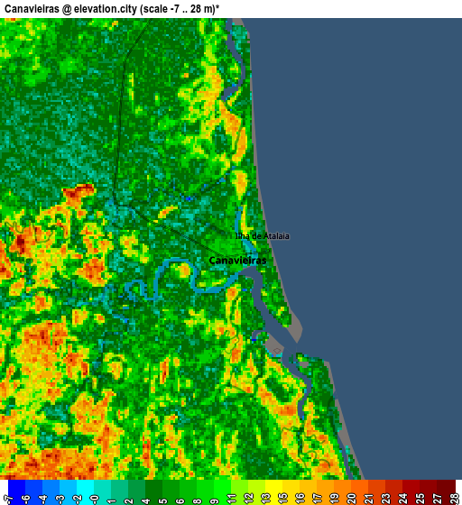 Zoom OUT 2x Canavieiras, Brazil elevation map