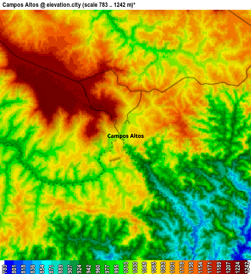 Zoom OUT 2x Campos Altos, Brazil elevation map