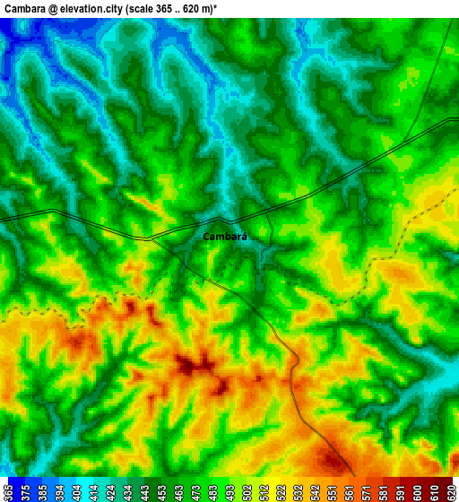 Zoom OUT 2x Cambará, Brazil elevation map