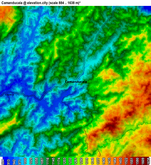 Zoom OUT 2x Camanducaia, Brazil elevation map