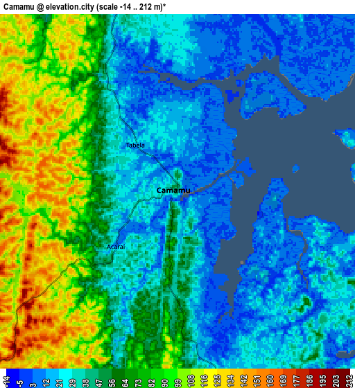 Zoom OUT 2x Camamu, Brazil elevation map