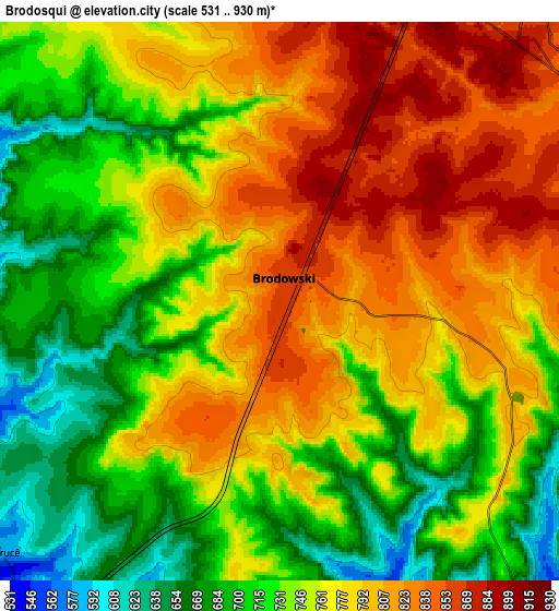 Zoom OUT 2x Brodósqui, Brazil elevation map