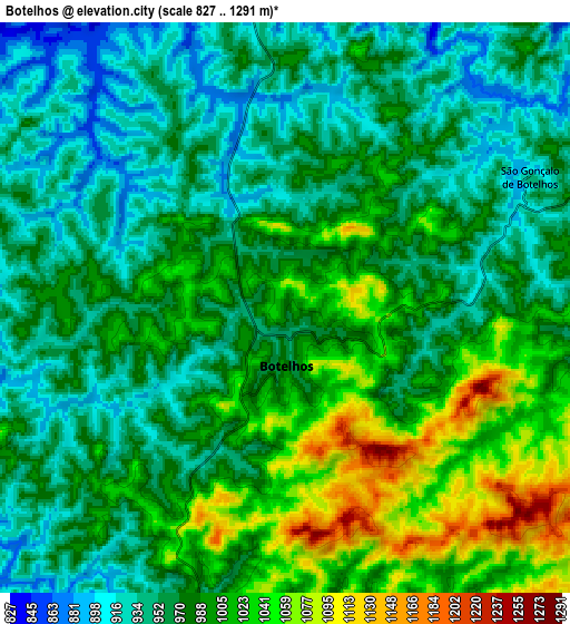 Zoom OUT 2x Botelhos, Brazil elevation map