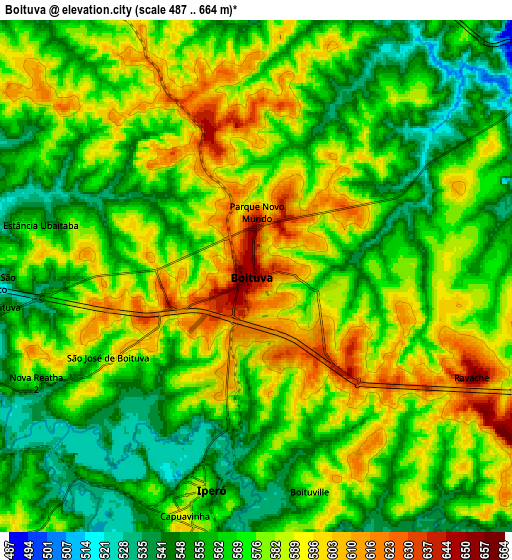 Zoom OUT 2x Boituva, Brazil elevation map