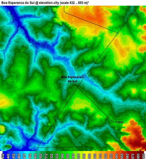 Zoom OUT 2x Boa Esperança do Sul, Brazil elevation map