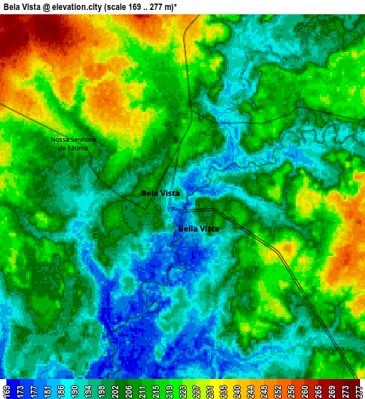 Zoom OUT 2x Bela Vista, Brazil elevation map