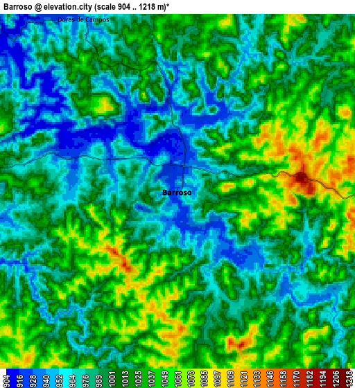 Zoom OUT 2x Barroso, Brazil elevation map