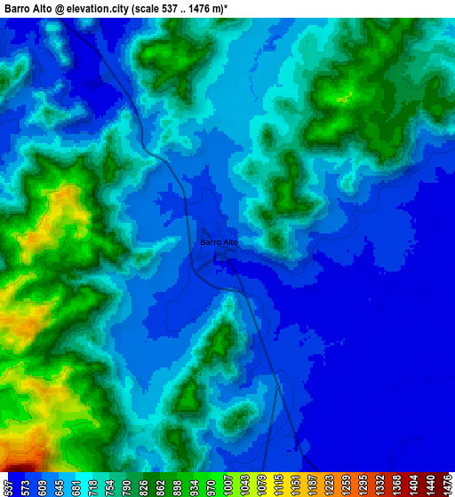 Zoom OUT 2x Barro Alto, Brazil elevation map