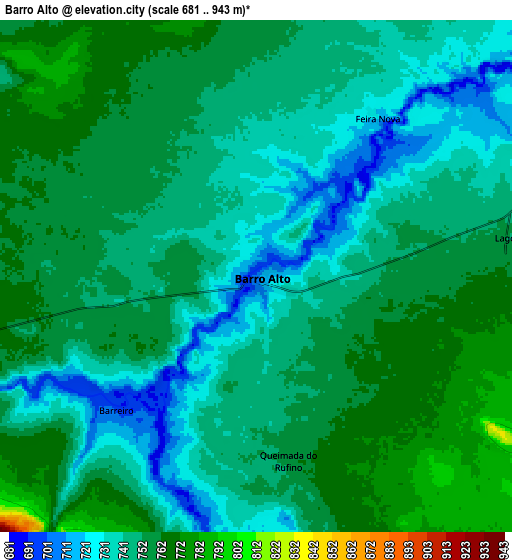 Zoom OUT 2x Barro Alto, Brazil elevation map