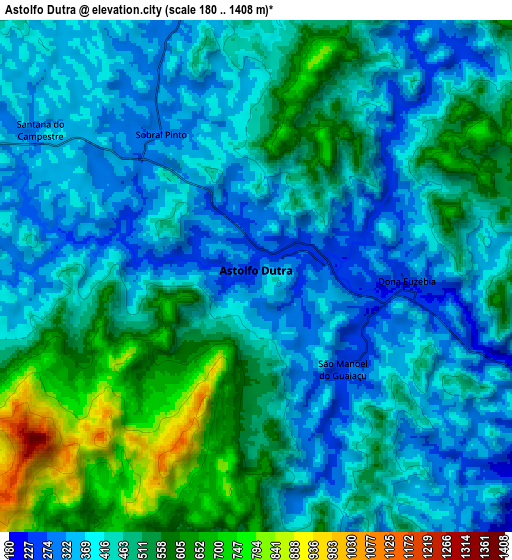 Zoom OUT 2x Astolfo Dutra, Brazil elevation map