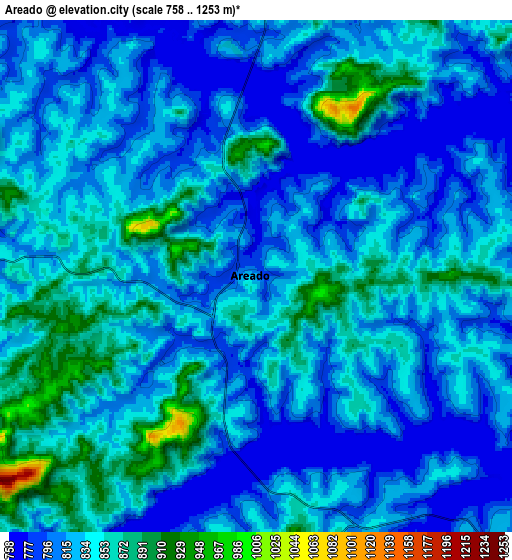 Zoom OUT 2x Areado, Brazil elevation map