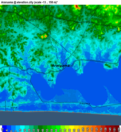 Zoom OUT 2x Araruama, Brazil elevation map