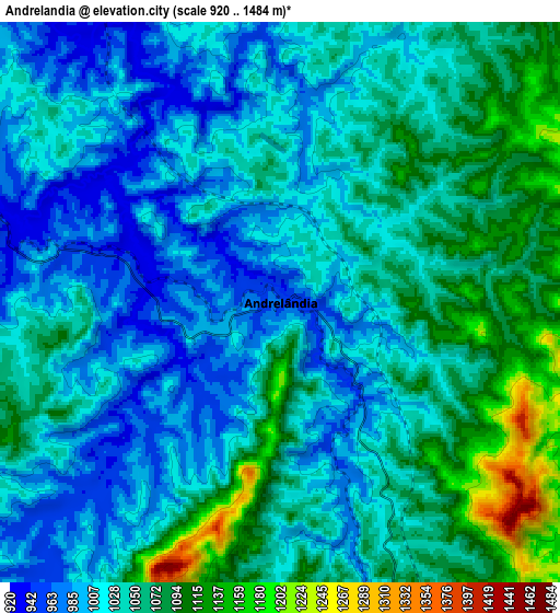 Zoom OUT 2x Andrelândia, Brazil elevation map