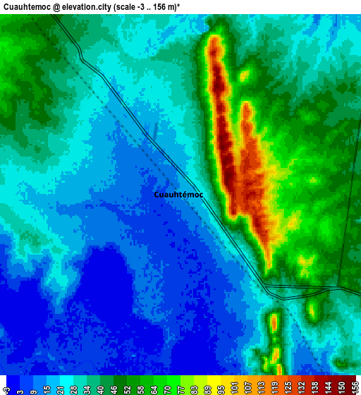 Zoom OUT 2x Cuauhtémoc, Mexico elevation map