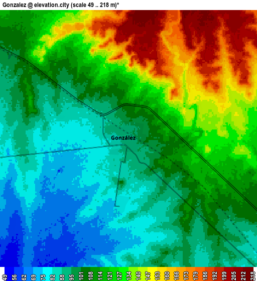 Zoom OUT 2x González, Mexico elevation map