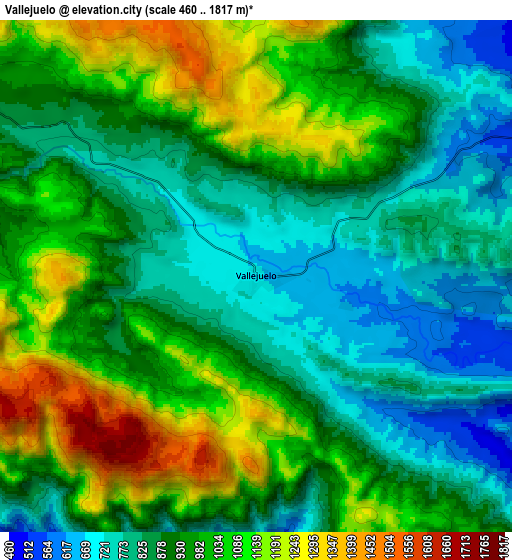 Zoom OUT 2x Vallejuelo, Dominican Republic elevation map